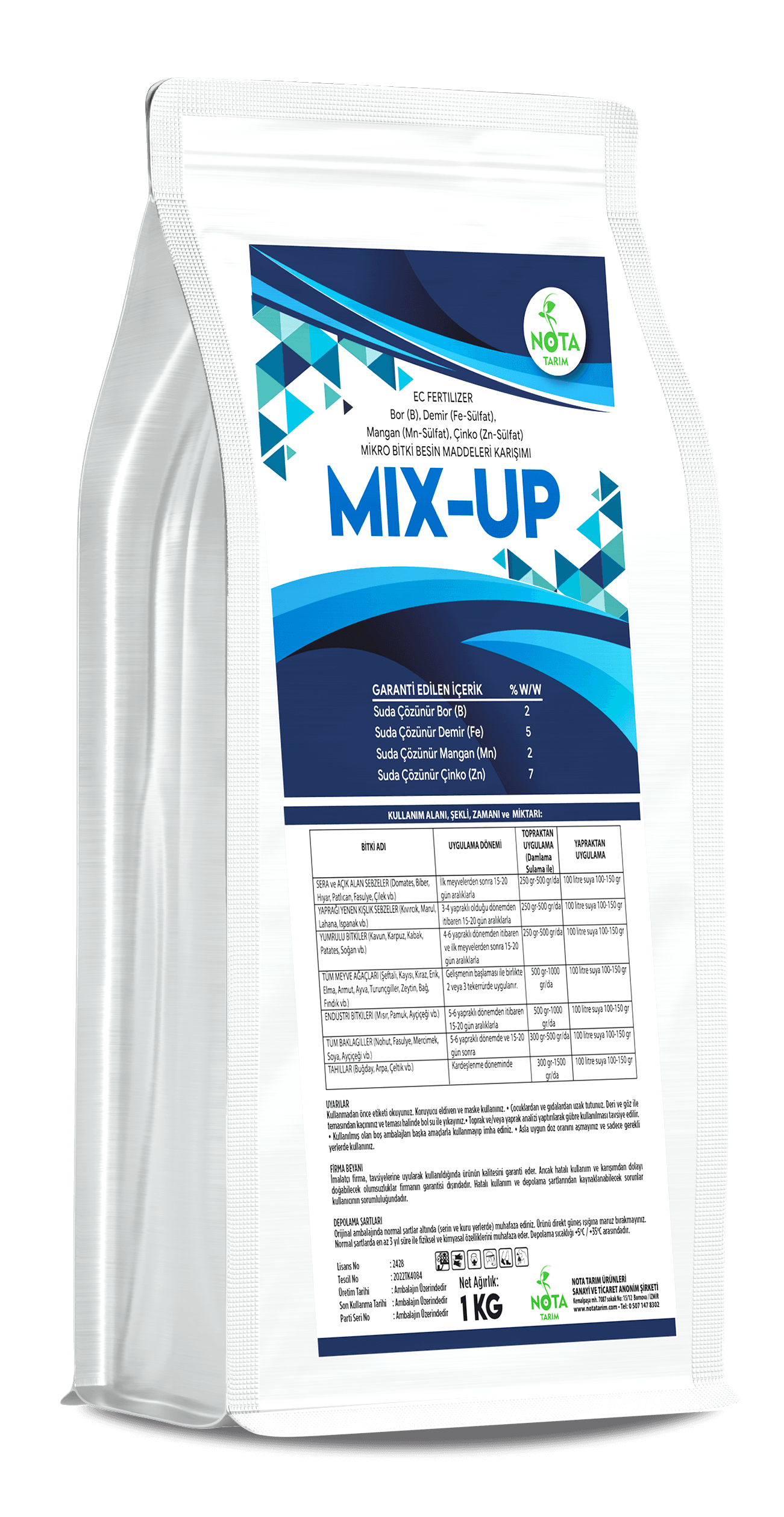 MIX-UP - MİKRO BİTKİ BESİN MADDELERİ KARIŞIMI
