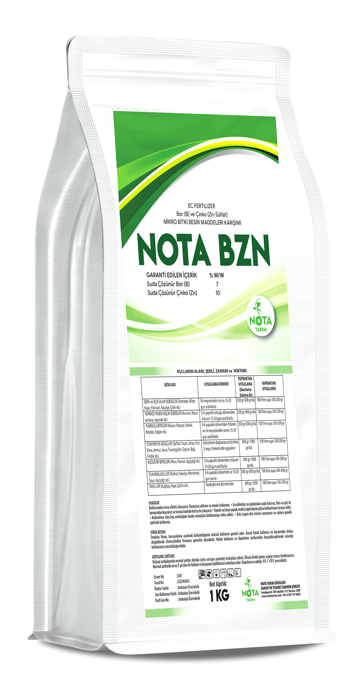 NOTA BZN - NOTA TARIM